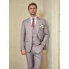imageWULFUL Mens Slim Fit Suit One Button 3Piece Blazer Dress Business Wedding Party Jacket Vest ampamp PantLight Brown054