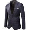 imageWULFUL Mens Slim Fit Suit One Button 3Piece Blazer Dress Business Wedding Party Jacket Vest ampamp PantLight Coffee056