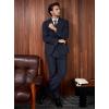 imageWULFUL Mens Slim Fit Suit One Button 3Piece Blazer Dress Business Wedding Party Jacket Vest ampamp PantNavy Blue055