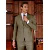 imageWULFUL Mens Slim Fit Suit One Button 3Piece Blazer Dress Business Wedding Party Jacket Vest ampamp PantNewkhaki