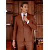 imageWULFUL Mens Slim Fit Suit One Button 3Piece Blazer Dress Business Wedding Party Jacket Vest ampamp PantNeworange