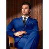 imageWULFUL Mens Slim Fit Suit One Button 3Piece Blazer Dress Business Wedding Party Jacket Vest ampamp PantRoyal Blue