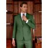 imageWULFUL Mens Slim Fit Suit One Button 3Piece Blazer Dress Business Wedding Party Jacket Vest ampamp PantSage Green