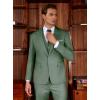imageWULFUL Mens Slim Fit Suit One Button 3Piece Blazer Dress Business Wedding Party Jacket Vest ampamp PantSage Greennew