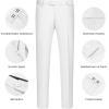 imageWULFUL Mens Slim Fit Suit One Button 3Piece Blazer Dress Business Wedding Party Jacket Vest ampamp PantWhite