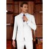 imageWULFUL Mens Slim Fit Suit One Button 3Piece Blazer Dress Business Wedding Party Jacket Vest ampamp PantWhite