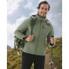 imageWULFUL Mens Softshell Jacket Waterproof Lightweight Insulated Windbreaker Fleece Lined Rain Shell Jacket for Hiking TravelArmy Green