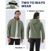imageWULFUL Mens Softshell Jacket Waterproof Lightweight Insulated Windbreaker Fleece Lined Rain Shell Jacket for Hiking TravelArmy Green