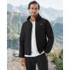 imageWULFUL Mens Softshell Jacket Waterproof Lightweight Insulated Windbreaker Fleece Lined Rain Shell Jacket for Hiking TravelBlack