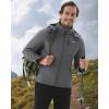 imageWULFUL Mens Softshell Jacket Waterproof Lightweight Insulated Windbreaker Fleece Lined Rain Shell Jacket for Hiking TravelDark Grey
