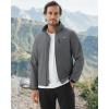 imageWULFUL Mens Softshell Jacket Waterproof Lightweight Insulated Windbreaker Fleece Lined Rain Shell Jacket for Hiking TravelDark Grey