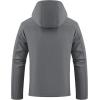 imageWULFUL Mens Softshell Jacket Waterproof Lightweight Insulated Windbreaker Fleece Lined Rain Shell Jacket for Hiking TravelDark Grey
