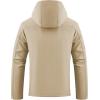 imageWULFUL Mens Softshell Jacket Waterproof Lightweight Insulated Windbreaker Fleece Lined Rain Shell Jacket for Hiking TravelKhaki