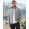 imageWULFUL Mens Softshell Jacket Waterproof Lightweight Insulated Windbreaker Fleece Lined Rain Shell Jacket for Hiking TravelLight Grey