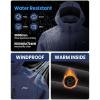 imageWULFUL Mens Softshell Jacket Waterproof Lightweight Insulated Windbreaker Fleece Lined Rain Shell Jacket for Hiking TravelNavy