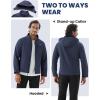 imageWULFUL Mens Softshell Jacket Waterproof Lightweight Insulated Windbreaker Fleece Lined Rain Shell Jacket for Hiking TravelNavy