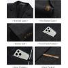 imageWULFUL Mens Sport Coats Blazers Linen Cotton Blazer Regular Fit One Button Suit Jacket with 2 PocketsBlack