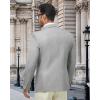 imageWULFUL Mens Sport Coats Blazers Linen Cotton Blazer Regular Fit One Button Suit Jacket with 2 PocketsGrey
