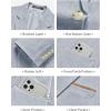 imageWULFUL Mens Sport Coats Blazers Linen Cotton Blazer Regular Fit One Button Suit Jacket with 2 PocketsLight Blue