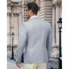 imageWULFUL Mens Sport Coats Blazers Linen Cotton Blazer Regular Fit One Button Suit Jacket with 2 PocketsLight Blue