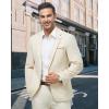 imageWULFUL Mens Sport Coats Blazers Linen Cotton Blazer Regular Fit One Button Suit Jacket with 2 PocketsWhite