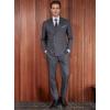 imageWULFUL Mens Suits Slim Fit 2 Piece Double Breasted Suit Men Tuxedo Blazer Jacket and Dress Pants Set for Business WeddingGrey