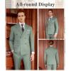 imageWULFUL Mens Suits Slim Fit 2 Piece Double Breasted Suit Men Tuxedo Blazer Jacket and Dress Pants Set for Business WeddingSage Green