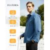 imageWULFUL Mens Sun Protection Fishing Shirts UPF 50 UV Lightweight Quick Dry Cooling Button Down Shirts for Work Hiking SafariBlue