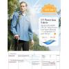 imageWULFUL Mens Sun Protection Fishing Shirts UPF 50 UV Lightweight Quick Dry Cooling Button Down Shirts for Work Hiking SafariBlue