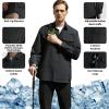 imageWULFUL Mens Sun Protection Fishing Shirts UPF 50 UV Lightweight Quick Dry Cooling Button Down Shirts for Work Hiking SafariShadow Grey