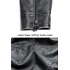 imageWULFUL Mens Vintage Stand Collar Leather Jacket Motorcycle PU Jacket and CoatBlack 2