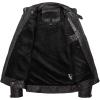 imageWULFUL Mens Vintage Stand Collar Leather Jacket Motorcycle PU Jacket and CoatBlack