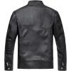 imageWULFUL Mens Vintage Stand Collar Leather Jacket Motorcycle PU Jacket and CoatBlack0045