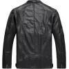 imageWULFUL Mens Vintage Stand Collar Leather Jacket Motorcycle PU Jacket and CoatBlack8806