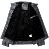imageWULFUL Mens Vintage Stand Collar Leather Jacket Motorcycle PU Jacket and CoatBlack8806