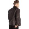 imageWULFUL Mens Vintage Stand Collar Leather Jacket Motorcycle PU Jacket and CoatBrown 2