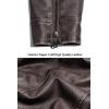 imageWULFUL Mens Vintage Stand Collar Leather Jacket Motorcycle PU Jacket and CoatBrown 2
