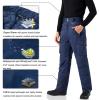 imageWULFUL Mens Waterproof Insulated Ski Snow Pants Winter Snowboarding Cargo Pants with MultiPocketsNavy