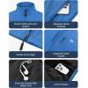 imageWULFUL Mens Windproof Lightweight Golf Vest Outerwear with Pockets Softshell Sleeveless Jacket for Running Hiking SportsBlue