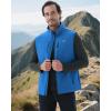 imageWULFUL Mens Windproof Lightweight Golf Vest Outerwear with Pockets Softshell Sleeveless Jacket for Running Hiking SportsBlue