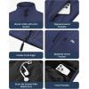 imageWULFUL Mens Windproof Lightweight Golf Vest Outerwear with Pockets Softshell Sleeveless Jacket for Running Hiking SportsNavy