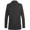 imageWULFUL Mens Wool Blend Winter Coat Slim Fit Short Trenchcoat Warm Business Jacket with Detachable Soft Wool ScarfBlack 01