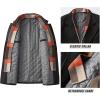 imageWULFUL Mens Wool Blend Winter Coat Slim Fit Short Trenchcoat Warm Business Jacket with Detachable Soft Wool ScarfBlack 01