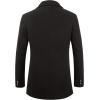 imageWULFUL Mens Wool Blend Winter Coat Slim Fit Short Trenchcoat Warm Business Jacket with Detachable Soft Wool ScarfBlack 02