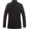 imageWULFUL Mens Wool Blend Winter Coat Slim Fit Short Trenchcoat Warm Business Jacket with Detachable Soft Wool ScarfBlack037