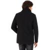 imageWULFUL Mens Wool Blend Winter Coat Slim Fit Short Trenchcoat Warm Business Jacket with Detachable Soft Wool ScarfBlack1718