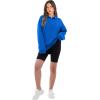 imageWULFUL Sweatshirts for Women Ribbed Corduroy Pullover Hoodies Fall Outfits 2024 Winter ClothesBlue