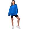 imageWULFUL Sweatshirts for Women Ribbed Corduroy Pullover Hoodies Fall Outfits 2024 Winter ClothesBlue