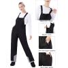 imageWULFUL Womens Insulated Snow Bibs Waterproof Winter Ski Pants Snowboarding OverallsBlack