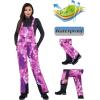 imageWULFUL Womens Insulated Snow Bibs Waterproof Winter Ski Pants Snowboarding OverallsCamo Star